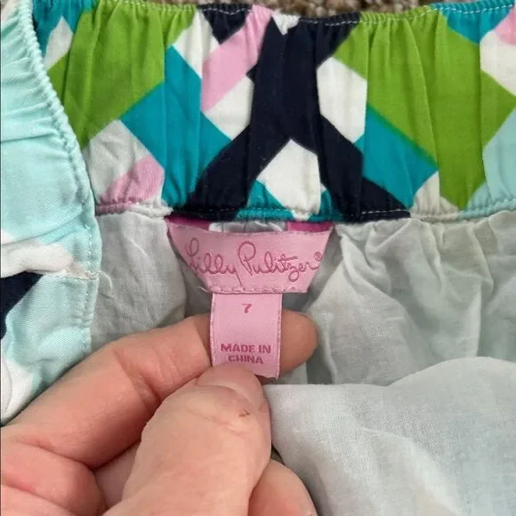 Lilly Pulitzer Girls Geo Print Vintage Skirt - Picture 4 of 7